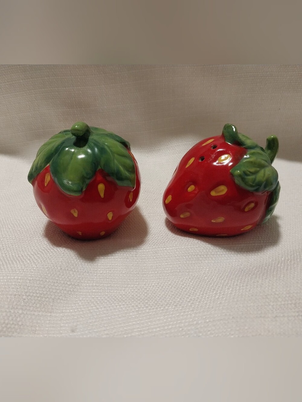 Cost Plus World Market Ceramic Strawberry Salt & Pepper Skakers